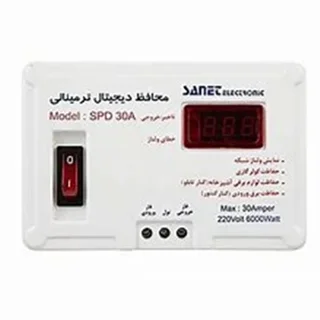 محافظ کولر گازی و پشت کنتوری دیجیتال ترمینالی (30آمپر) صانت الکترونیک SPA 30A