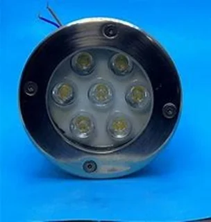 چراغ دفنی 7 وات رویه استیل گرد برند ایوا