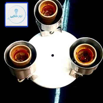 چراغ سقفی سینی 3 شعله فلزی بدنه سفید