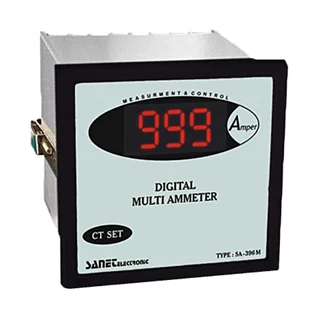 آمپر متر دیجیتال مولتی 96*96 (یک خط) مدل SA-396 صانت الکترونیک